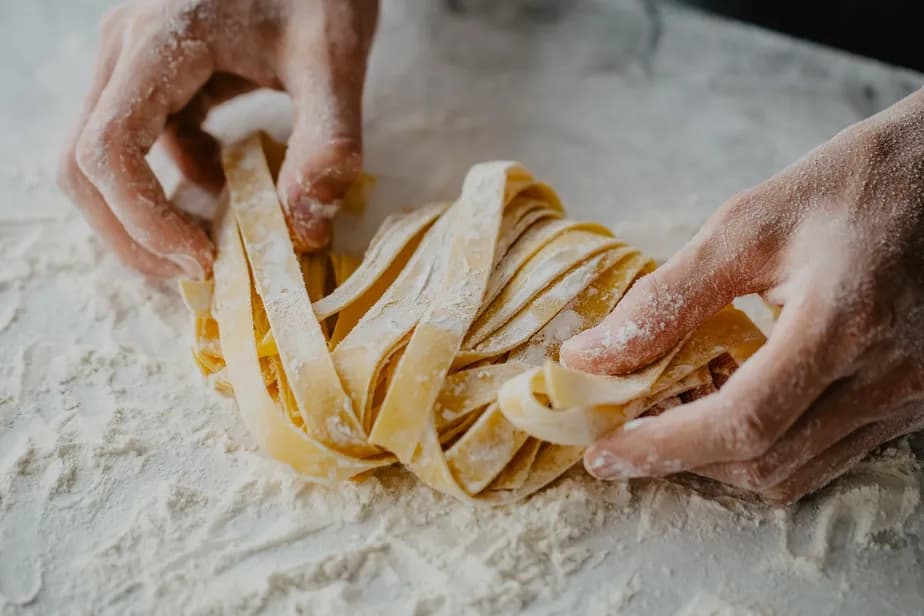 Massa de macarrão artesanal